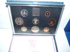 A cased Royal Mint UK proof coin collection '1984'.