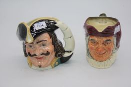 Two Doulton character jugs, Simon the Cellarer and Captain Henry Morgan.
