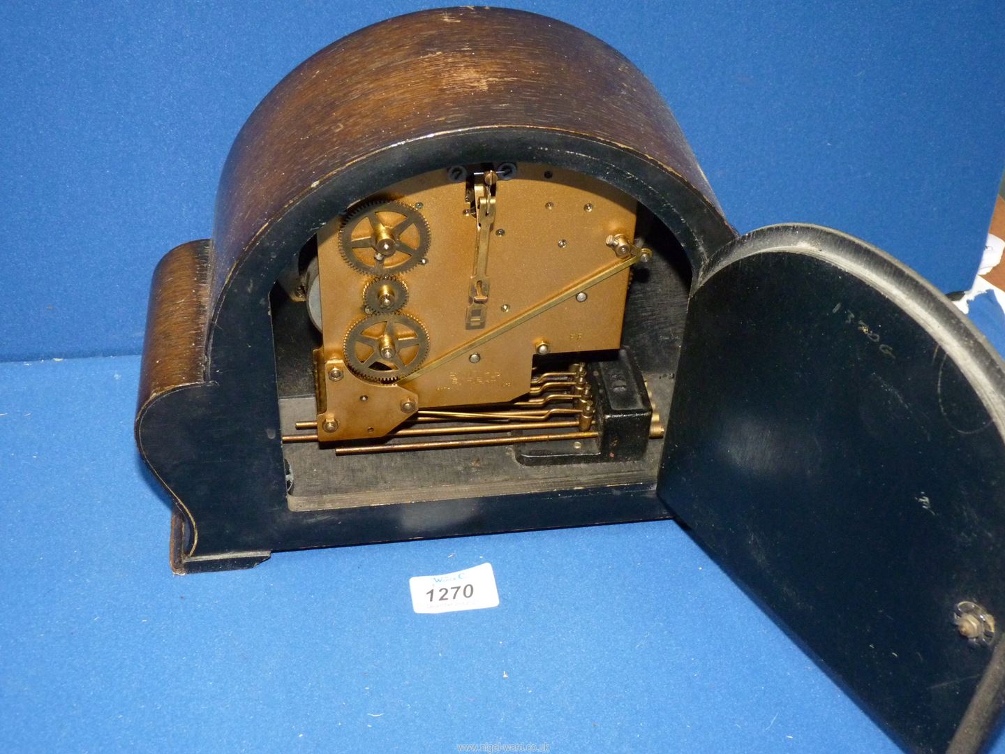 A Smith's Enfield mantle clock with pendulum, no key and minute hand needs attention, - Image 2 of 2