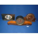 Three mantle clocks including Metamec and Russian made, all a/f.