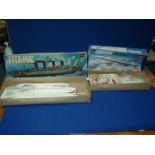 Two Revell kits; Titanic and an Airfix Concorde, both boxed.