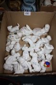A quantity of Aynsley animal figures to include dog, pig, rabbit, etc.