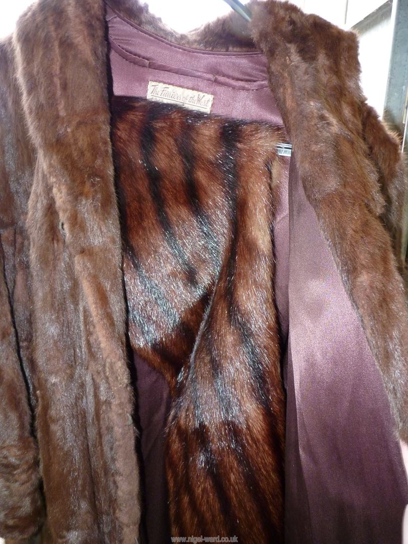 A lady's Mink coat by Augustus Edwards, Hereford together with a mink stole. - Image 3 of 5