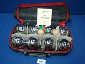 A 'Petanque' bowls set.