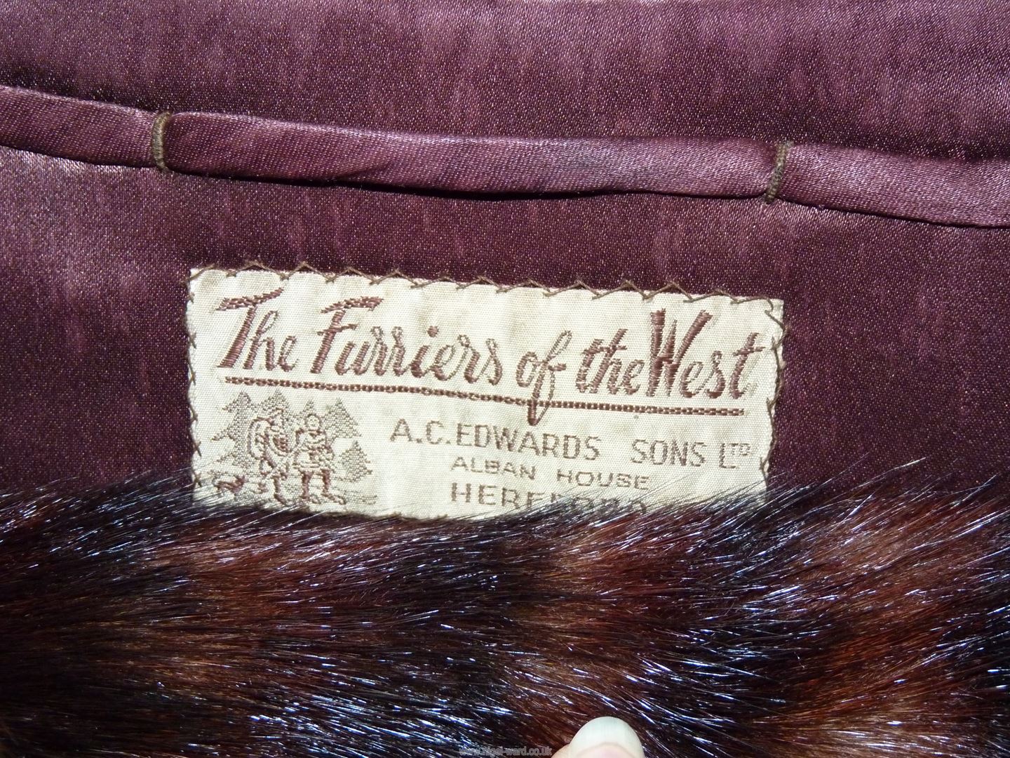 A lady's Mink coat by Augustus Edwards, Hereford together with a mink stole. - Image 5 of 5