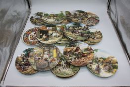 A quantity of wall plates to include; Coalport The Old Mill, Bradex Dry Stone Waller,