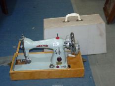 A vintage Janome 'Novum' sewing machine.