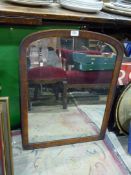 A Mahogany framed Mirror, 22" wide x 28" high.