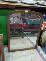 A Mahogany framed Mirror, 22" wide x 28" high.