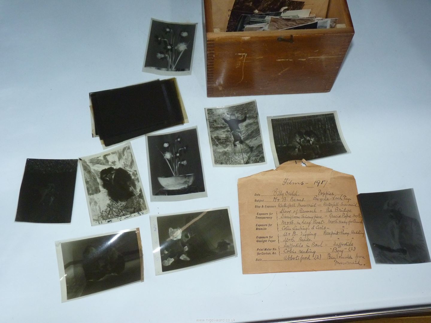 A quantity of glass negatives in two pine boxes mainly relating to family life in Stirling and - Image 4 of 22