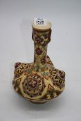 A Pels vase, possibly circa 1855, with signature to base, 10 1/2'' tall, repaired, a/f.