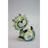 A Lorna Bailey cat 'Itchy', Jan 2004, 5" tall.