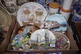 A quantity of wall plates to include Wedgwood 'Hedge laying' and 'Peter Rabbit',