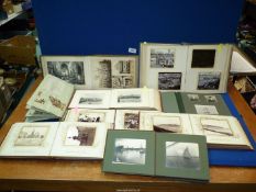 A collection of early 1900's photograph Albums with scenes including sailing on the Norfolk Broads;