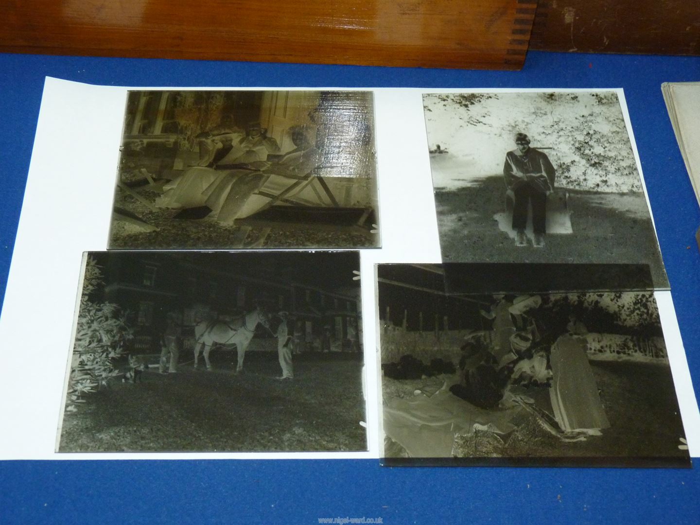 A quantity of glass negatives in two pine boxes mainly relating to family life in Stirling and - Image 2 of 22