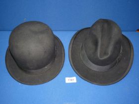 A gents 'Imperial Stetson' Hat, size 7 1/2 and an Austin Reed bowler Hat, size 7 1/2.