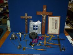 A quantity of Religious items including;