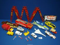 A quantity of model toys to include Thunderbirds Gerry Anderson Stingray Submarine 2001,