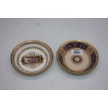 Two highly decorated Vienna porcelain Saucers, one having a scene of children playing,