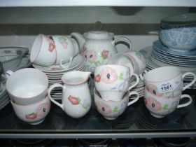 A quantity of Denby tea ware in Bouquet design.