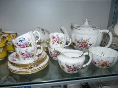 A Royal Crown Derby ''Derby Posies'' Teaset for six, with teapot.