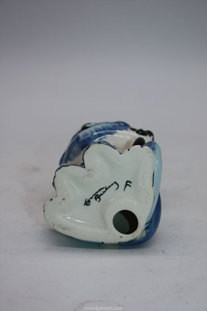 A Lorna Bailey cat 'Blue', signed to base, - Image 2 of 2