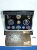A cased set of Royal Mint coins, United Kingdom proof set '2008'.