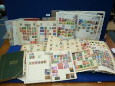 Miscellaneous stamp albums including Postage stamps of the world (partly filled),