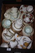 A quantity of part tea sets to include Paragon, Aynsley, etc.