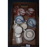 A quantity of china including; Doverstone soup mugs & saucers (one chipped),