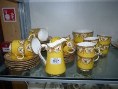 A vintage Royal Worcester part tea set for 12, design number: 205977, with slop bowl, no teapot.