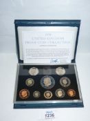 A cased Royal Mint UK proof coin collection '1998'.