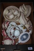 A quantity of china to include Masons's part tea ware, Evesham, etc.