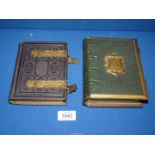 Two Victorian embossed leather and gilt metal mounted photograph albums,