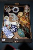 A quantity of china including Coalport jug (handle cracked), Wassi, Jamaica teapot,