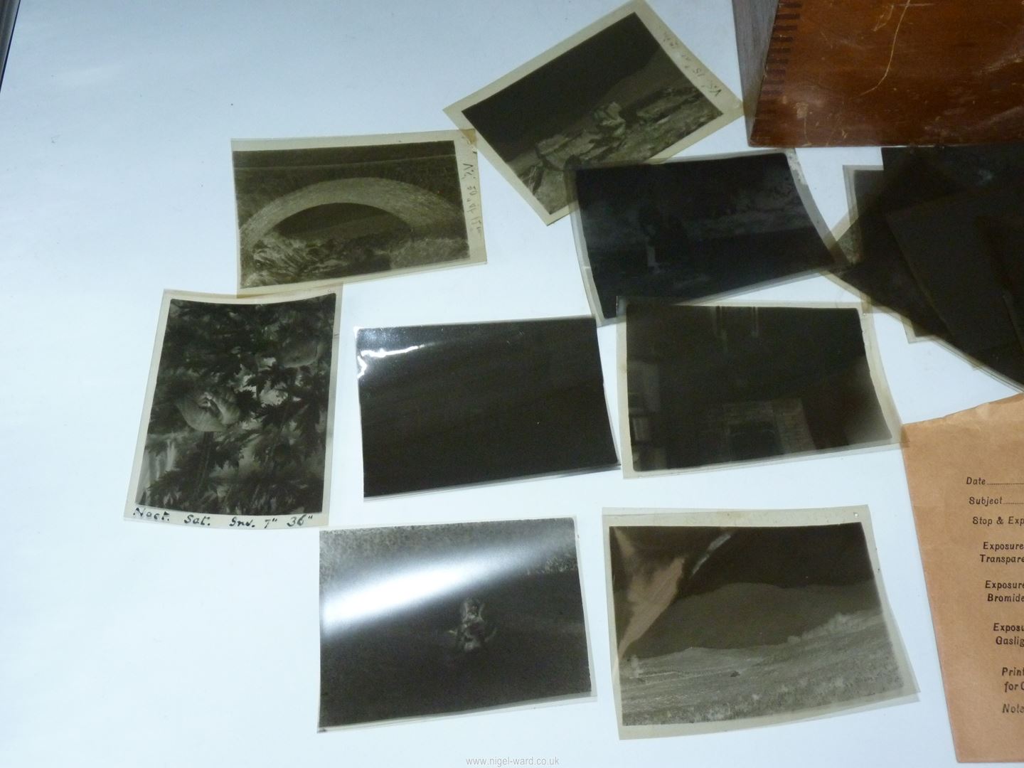 A quantity of glass negatives in two pine boxes mainly relating to family life in Stirling and - Image 7 of 22