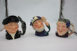 Three Royal Doulton Character jugs to include The Lobster Man, Old Salt and Bacchus.