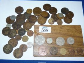 A quantity of mainly Pennies dating from the late 1800's to the 1960's, etc.