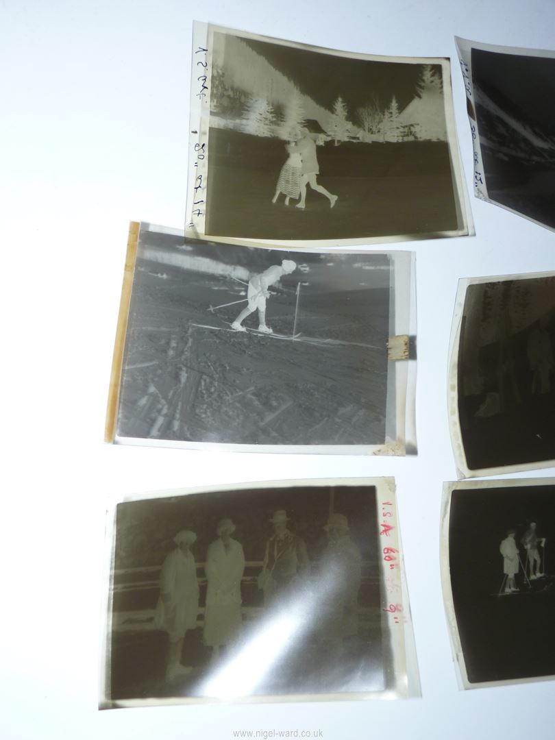 A quantity of glass negatives in two pine boxes mainly relating to family life in Stirling and - Image 17 of 22