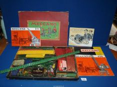 A box of vintage Meccano, box a/f.