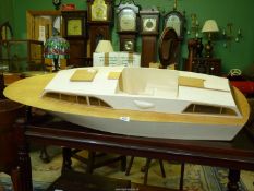 A 1960's model boat, 46" long.