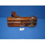 A good Rabbeting Plane in beech and boxwood with brass fittings,