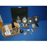 A quantity of miscellanea to include; two boxed ''Atlas Collections'' pocket watches, a Parker pen,