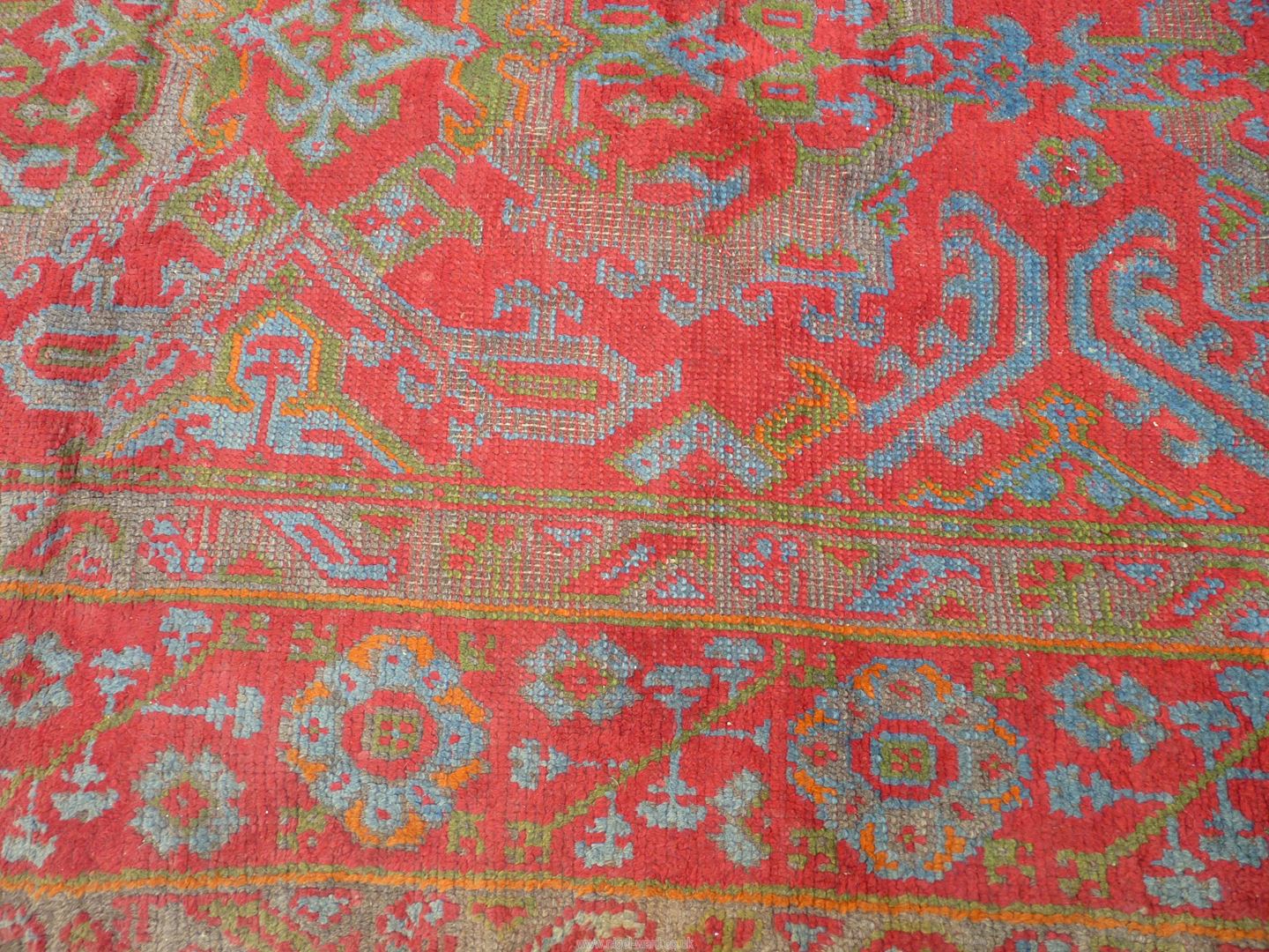 A large carpet in jewel colours. 172" x 114". - Image 3 of 7