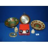 A small quantity of miscellanea to include; two small Buddha figures, small Barometer,