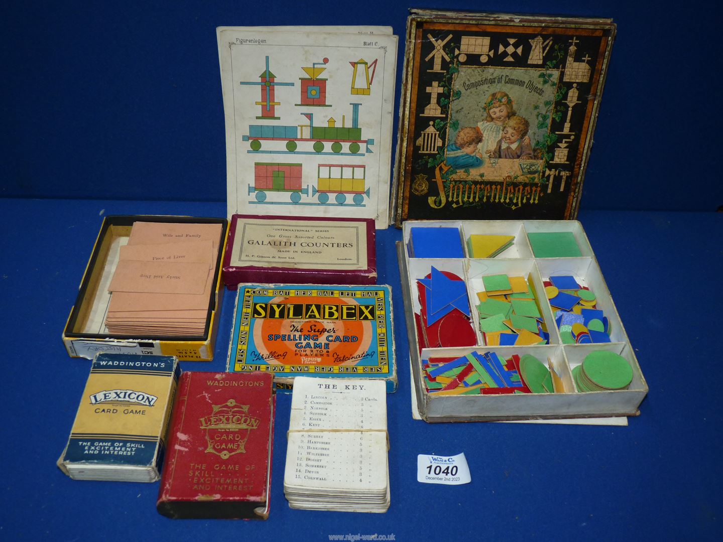 A small quantity of card and other games including 'Syllabex' with instructions,