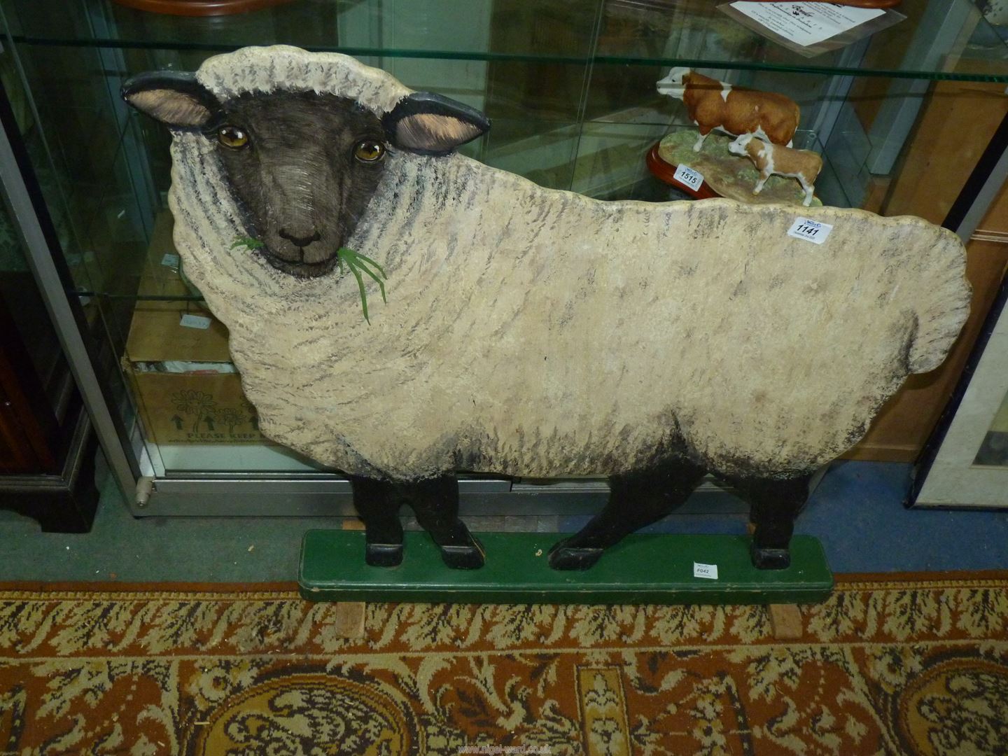 A contemporary novelty Firescreen of sheep.