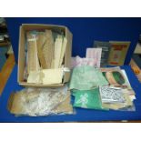 A quantity of 19th century and early 20th century lace prickings, booklets, etc.