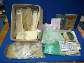 A quantity of 19th century and early 20th century lace prickings, booklets, etc.