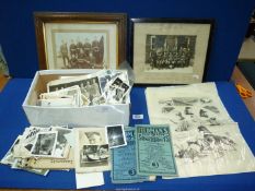 Two early 20th century framed and glazed photographs of interest to Gloucester regiment ;